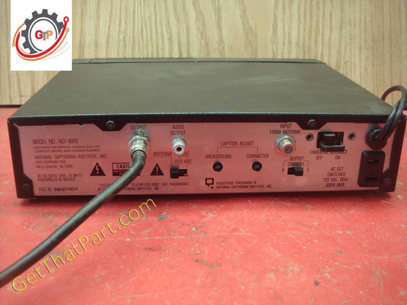 NCI National Instit Telecaption 4000 Closed Caption Decoder Box Tested